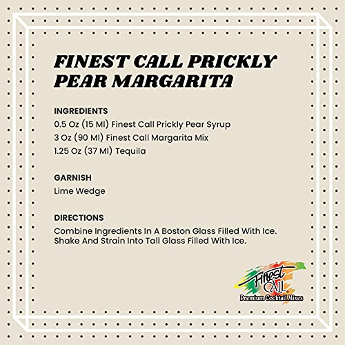 Finest Call Premium Prickly Pear Syrup Drink Mix, 1 Liter Bottle