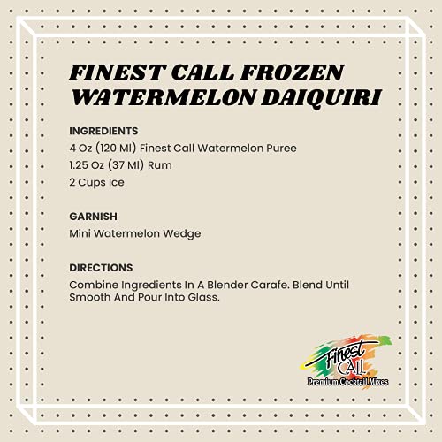 Finest Call Premium Watermelon Fruit Puree Drink Mix, 1 Liter Bo