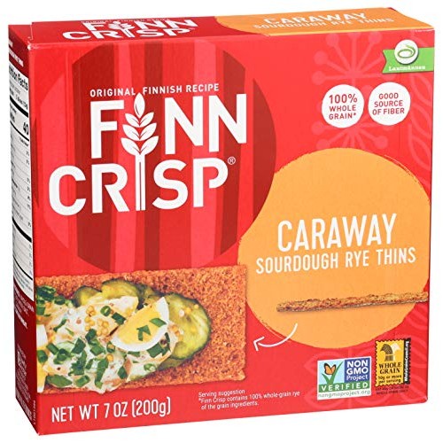 Finn Crisp Crispbread, Caraway, 7-Ounce Pack Of 9