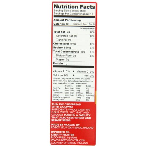 Finn Crisp Crispbread, Caraway, 7-Ounce Pack Of 9