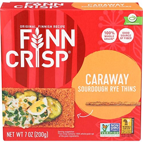 Finn Crisp Crispbread, Caraway, 7-Ounce Pack Of 9