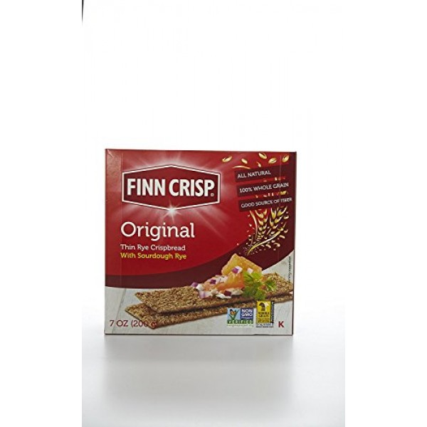 Finn Crisp Original, Delicately Thin Rye Crispbread, Boxes, 7 oz...