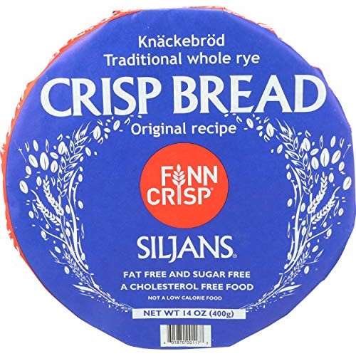 Finn Crisp Siljans Traditional Whole Rye Crisp Bread, 14 Ounce P...