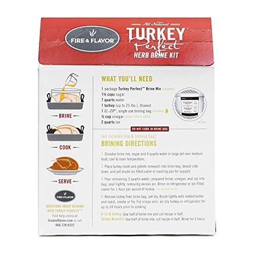 Fire &Amp; Flavor All Natural Turkey Perfect Herb Brine Kit, Perfect