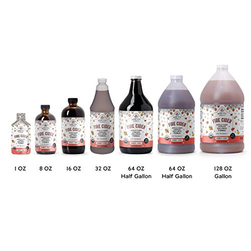 Fire Cider, Tonic, 128 oz gallon, Honey-Free flavor, 256 Daily...