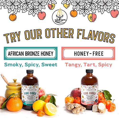 Shire City Herbals, Fire Cider, Tonic, 3pack, 8oz Wildflower Hon...