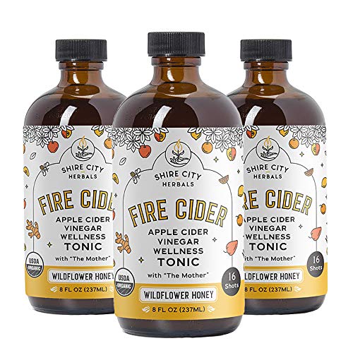 Shire City Herbals, Fire Cider, Tonic, 3pack, 8oz Wildflower Hon...