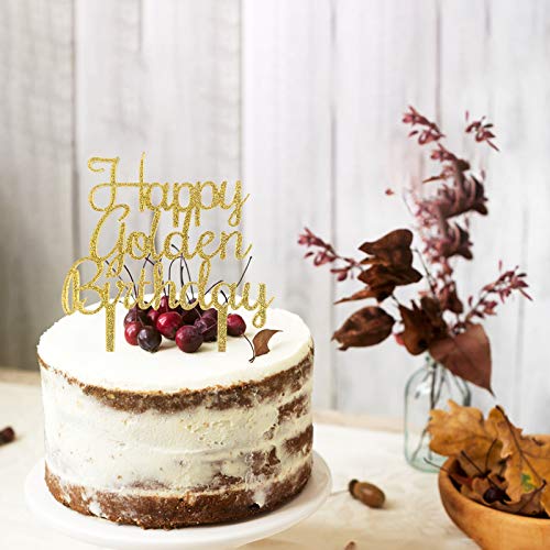 Happy Golden Birthday Cake Topper, 1St Birthday, 21St, 24Th, 25T