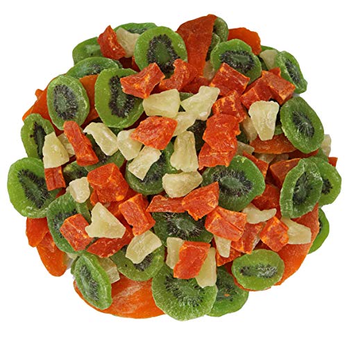 Dried Mixed Tropical Fruit Kiwi, Pineapple, Mango, Papaya 2 Pound