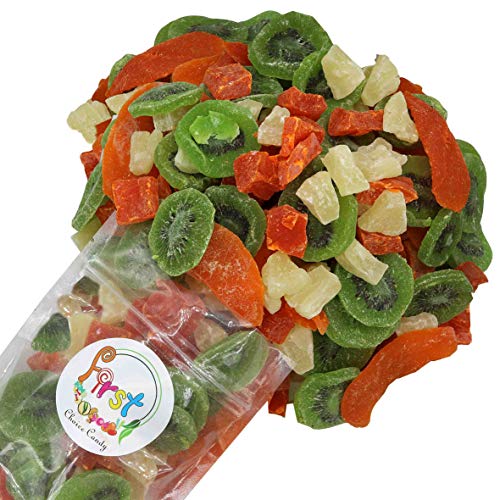 Dried Mixed Tropical Fruit Kiwi, Pineapple, Mango, Papaya 2 Pound