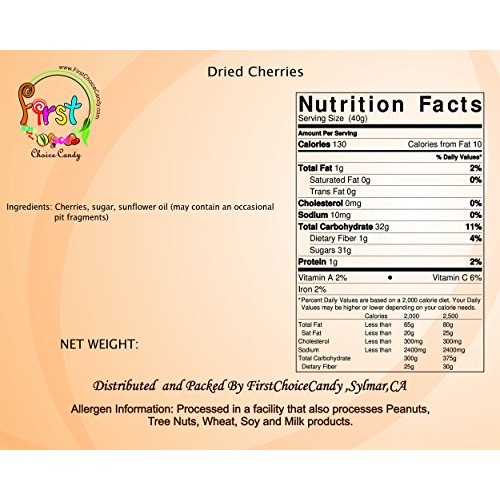 Dried Tart Pitted Cherries 3 Lb Sweet &Amp; Sour Natural Cherry Fruit