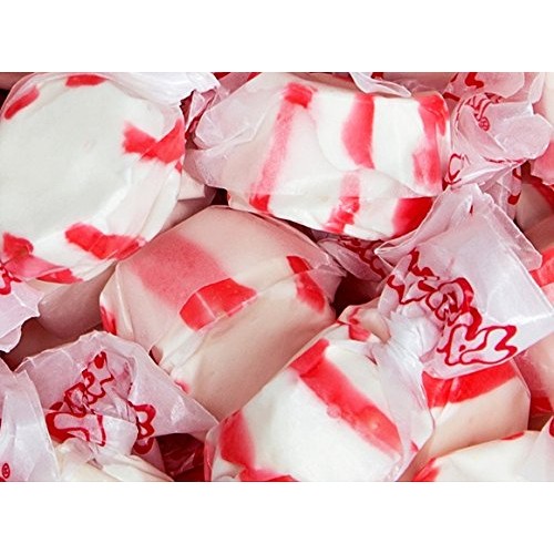 Red &Amp; White Peppermint Taffy Soft Wrapped Chewy Mint Flavor Bulk