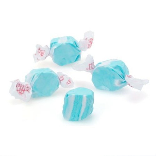 Blueberry Flavor Taffy Light Blue-White Soft Wrapped Chewy Candy