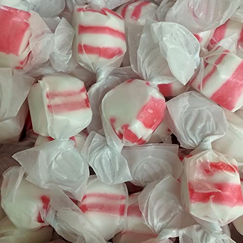 Red &Amp; White Peppermint Taffy Soft Wrapped Chewy Mint Flavor Bulk