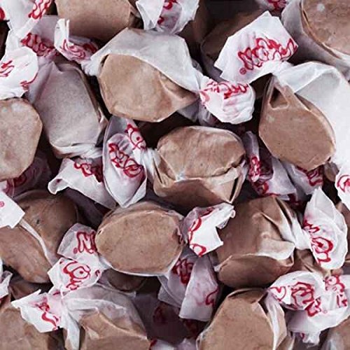 Chocolate Flavor Salt Water Taffy Soft Brown Wrapped Chewy Candy