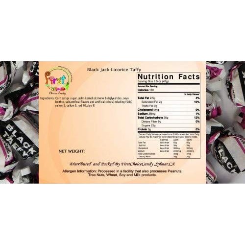 Firstchoicecandy Old Fashioned Black Jack Taffy Licorice Flavor