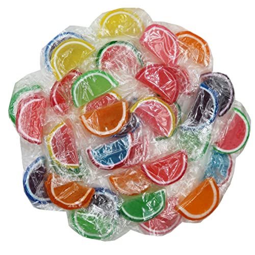 Jelly Fruit Slices Gummy Candy Individually Wrapped Assorted, 2...