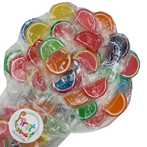 Jelly Fruit Slices Gummy Candy Individually Wrapped Assorted, 2...