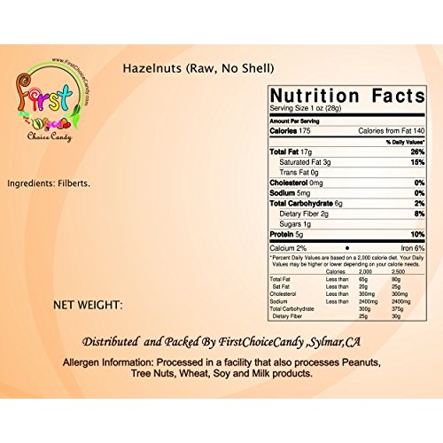 Raw Natural Hazelnuts 2 Pound 32 Oz Bulk Bag