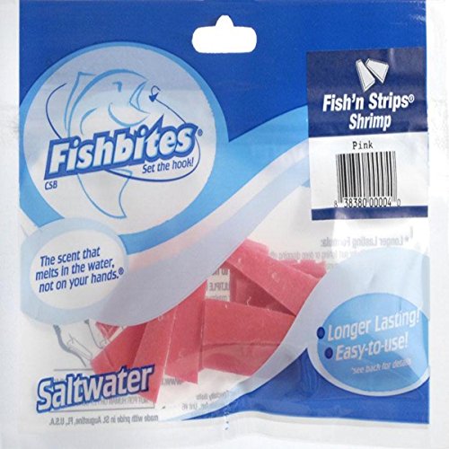 Fishbites 0004 Fishn Strips Shrimp, 15-Pack, Salmon Pink