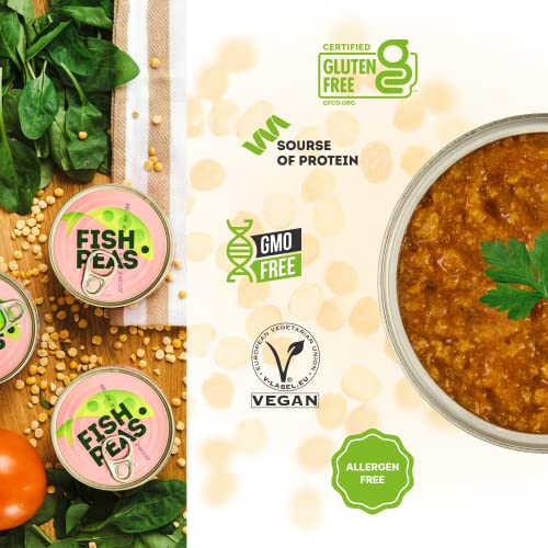 FISH PEAS - Plant Based Vegan Spread Food in DANISH Sauce with T...