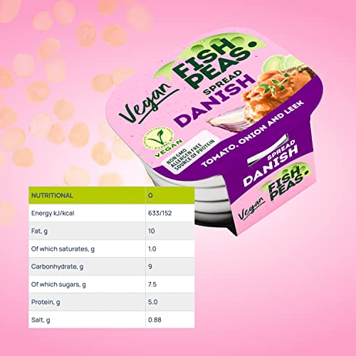 FISH PEAS - Plant Based Vegan Spread Food in DANISH Sauce with T...