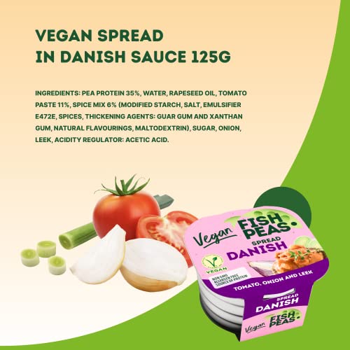 FISH PEAS - Plant Based Vegan Spread Food in DANISH Sauce with T...