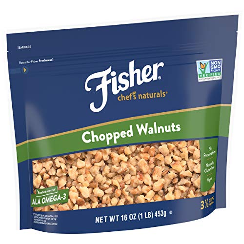Fisher Chefs Naturals Chopped Walnuts, 16 Oz, Naturally Gluten