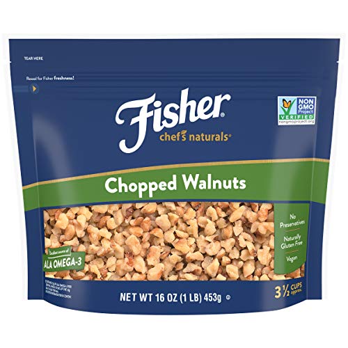 Fisher Chefs Naturals Chopped Walnuts, 16 Oz, Naturally Gluten