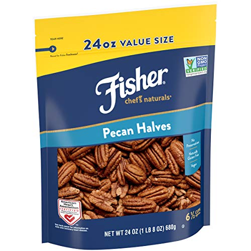 Fisher Chefs Naturals Pecan Halves, 24 Oz, Naturally Gluten Fr
