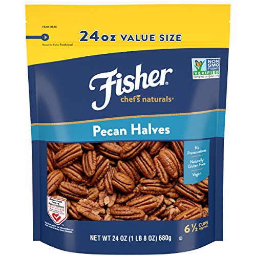 Fisher Chefs Naturals Pecan Halves, 24 Oz, Naturally Gluten Fr