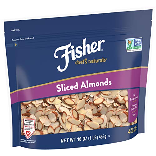 Fisher Chefs Naturals Sliced Almonds, 16 Oz, Naturally Gluten F