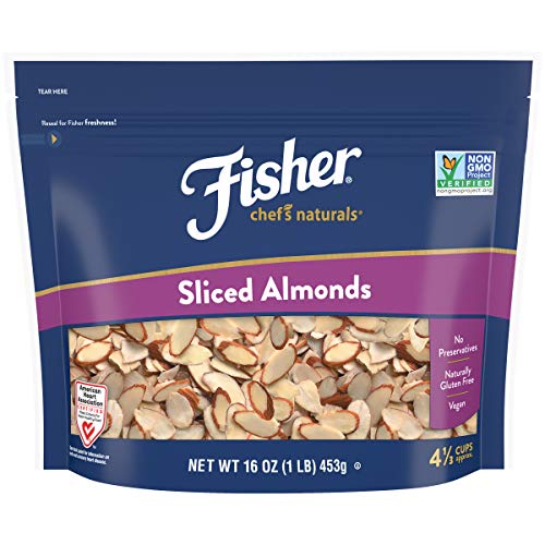 Fisher Chefs Naturals Sliced Almonds, 16 Oz, Naturally Gluten F