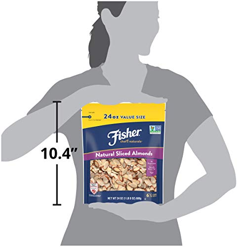 Fisher Chefs Naturals Sliced Almonds, 24 Oz, Naturally Gluten F