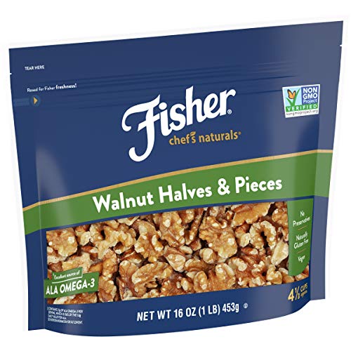 Fisher Chefs Naturals Walnut Halves &Amp; Pieces, 16 Oz, Naturally