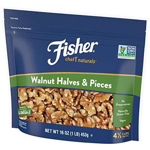 Fisher Chefs Naturals Walnut Halves &Amp; Pieces, 16 Oz, Naturally