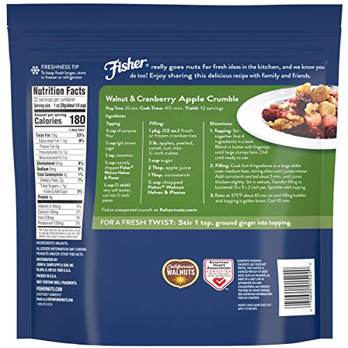 Fisher Chefs Naturals Walnut Halves &Amp; Pieces, 32 Oz, Naturally