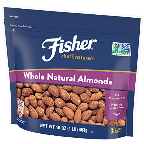 Fisher Chefs Naturals Whole Almonds, 16 Oz, Naturally Gluten Fr