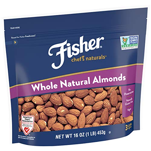 Fisher Chefs Naturals Whole Almonds, 16 Oz, Naturally Gluten Fr
