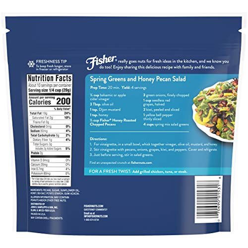 Fisher Chefs Naturals Honey Roasted Chopped Pecans, 10 Oz, Natu