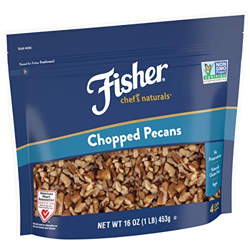 Fisher Chefs Naturals Chopped Pecans, 16 Ounce, Naturally Glute