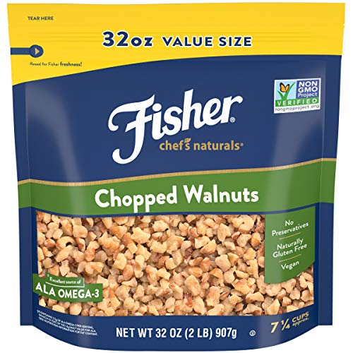 Fisher Chefs Naturals Walnuts, Naturally Gluten Free, No Preser