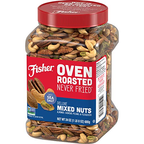 Fisher Snack Oven Roasted Never Fried Almonds, Cashews, Pecans,