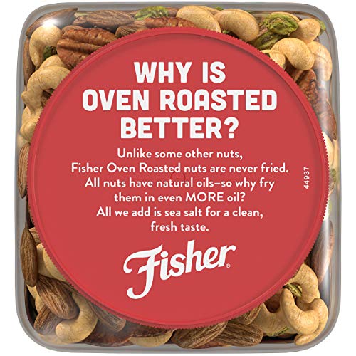 Fisher Snack Oven Roasted Never Fried Almonds, Cashews, Pecans,