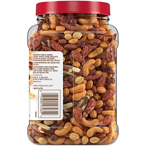 Fisher Snack Mixed Nuts With Peanuts, 24 Oz, Almonds, Cashews, F