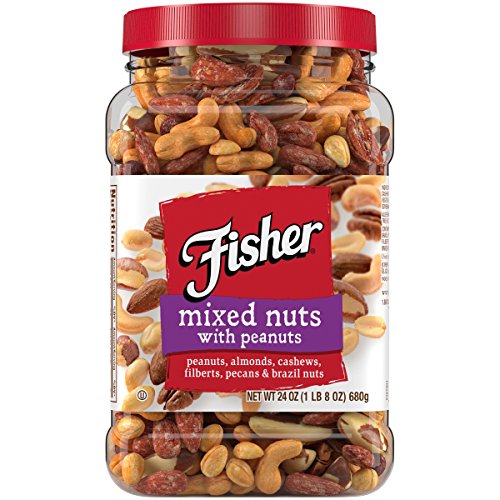 Fisher Snack Mixed Nuts With Peanuts, 24 Oz, Almonds, Cashews, F