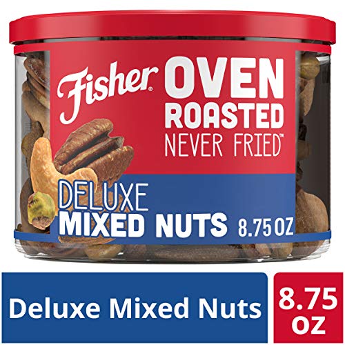 Fisher Snack Oven Roasted Never Fried Deluxe Mixed Nuts, 8.75 Oz