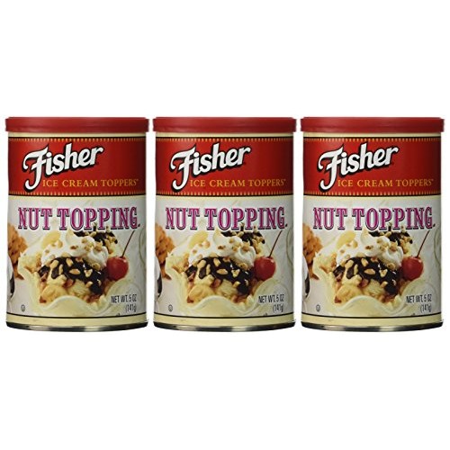 Fisher Nut Topping Ice Cream Toppers 5 Oz. Pack of 3