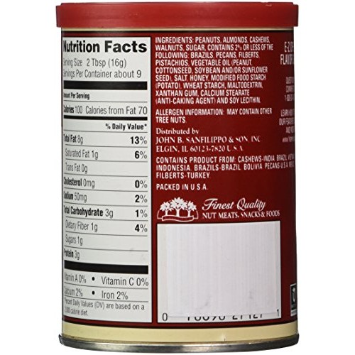 Fisher, Nut Topping, Mixed Nut Variety, 5oz Can (Pack of 4)