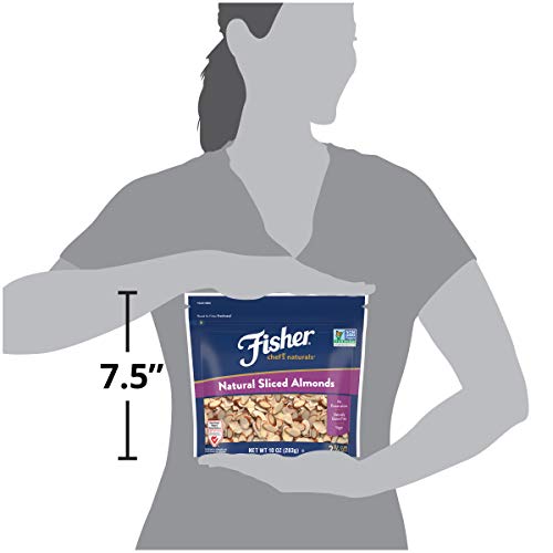 Fisher Sliced Almonds, 10 Ounces, Unsalted, No Preservatives, Na...
